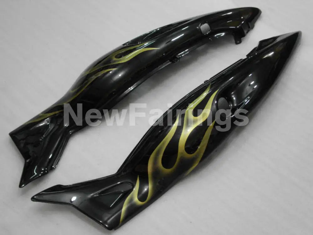 Black and Golden Flame - YZF600R Thundercat 96-07 Fairing Kit Vehicles & Parts > Vehicle Parts & Accessories > Motor