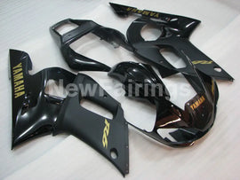 Black and Matte Black with Gold Decals Factory Style - YZF-R6 98-02 Fairing Kit Vehicles & Parts > Vehicle Parts &