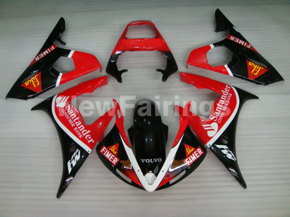 Black and Red Santander - YZF-R6 03-04 Fairing Kit Vehicles & Parts > Vehicle Parts & Accessories > Motor Vehicle Parts