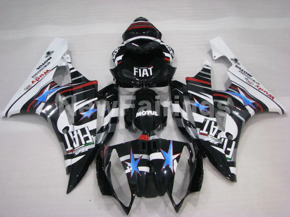Black and White FIAT - YZF-R6 06-07 Fairing Kit Vehicles & Parts > Vehicle Parts & Accessories > Motor Vehicle Parts >