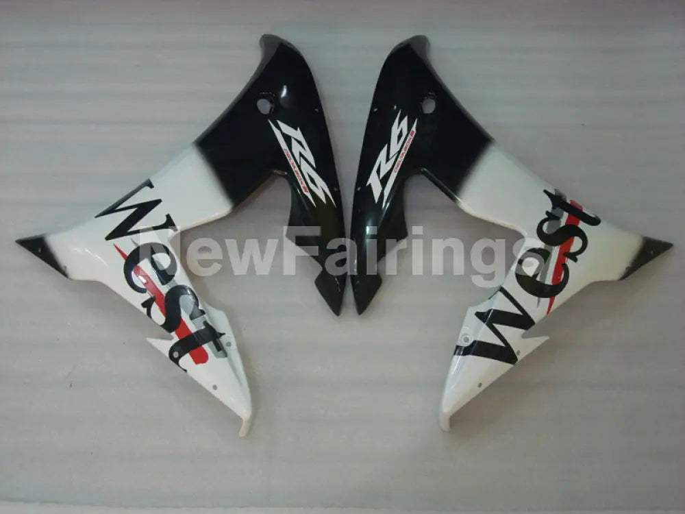 Black and White West - YZF-R6 03-04 Fairing Kit Vehicles & Parts > Vehicle Parts & Accessories > Motor Vehicle Parts >