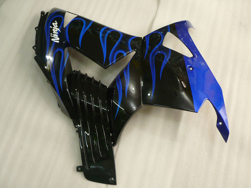 Black and Blue Flame - NINJA ZX-14R 06-11 Fairing Kit