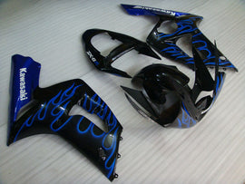 Black and Blue Flame - NINJA ZX-6R 03-04 Fairing Kit