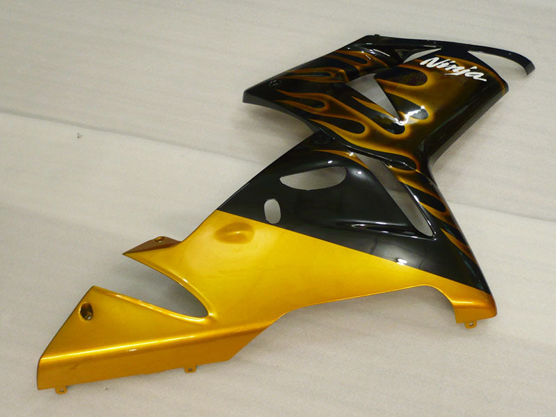Black and Golden Flame - NINJA ZX-10R 04-05 Fairing Kit
