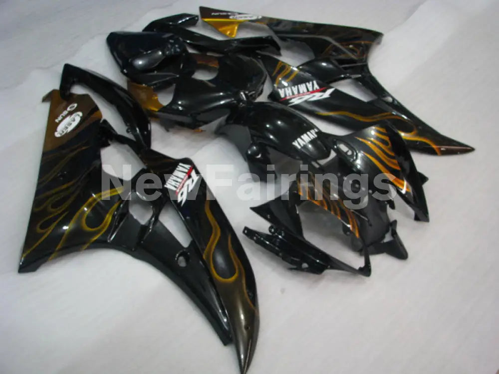 Black and Golden Flame- YZF-R6 06-07 Fairing Kit Vehicles & Parts > Vehicle Parts & Accessories > Motor Vehicle Parts >