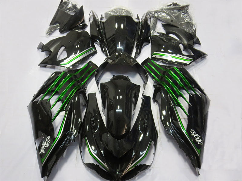 Black and Green Factory Style - NINJA ZX-14R 12-25 Fairing Kit
