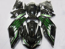 Load image into Gallery viewer, Black and Green Factory Style - NINJA ZX-14R 12-25 Fairing Kit