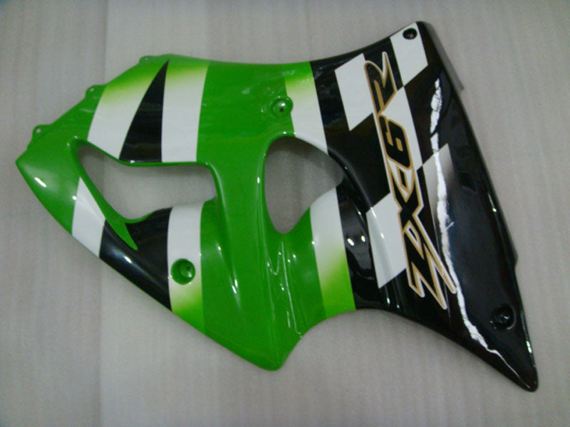 Black Green Factory Style - NINJA ZX-6R 00-02 Fairing Kit