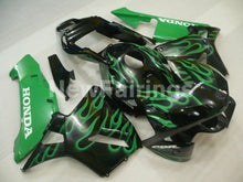 Charger l'image dans la galerie, Black and Green Flame - CBR600RR 03-04 Fairing Kit -