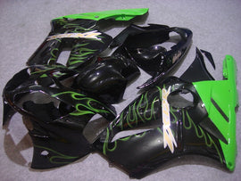 Black and Green Flame - NINJA ZX-12R 02-04 Fairing Kit