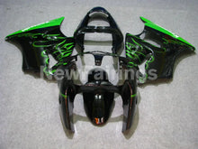 Load image into Gallery viewer, Black and Green Flame NINJA ZX 6R 00 02 Fairing Kit