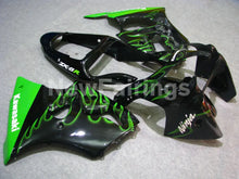 Load image into Gallery viewer, Black and Green Flame NINJA ZX 6R 00 02 Fairing Kit