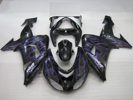 Black and Purple Flame - NINJA ZX-10R 06-07 Fairing Kit