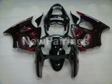 Charger l&#39;image dans la galerie, Black and Red Flame NINJA ZX 6R 00 02 Fairing Kit Vehicles