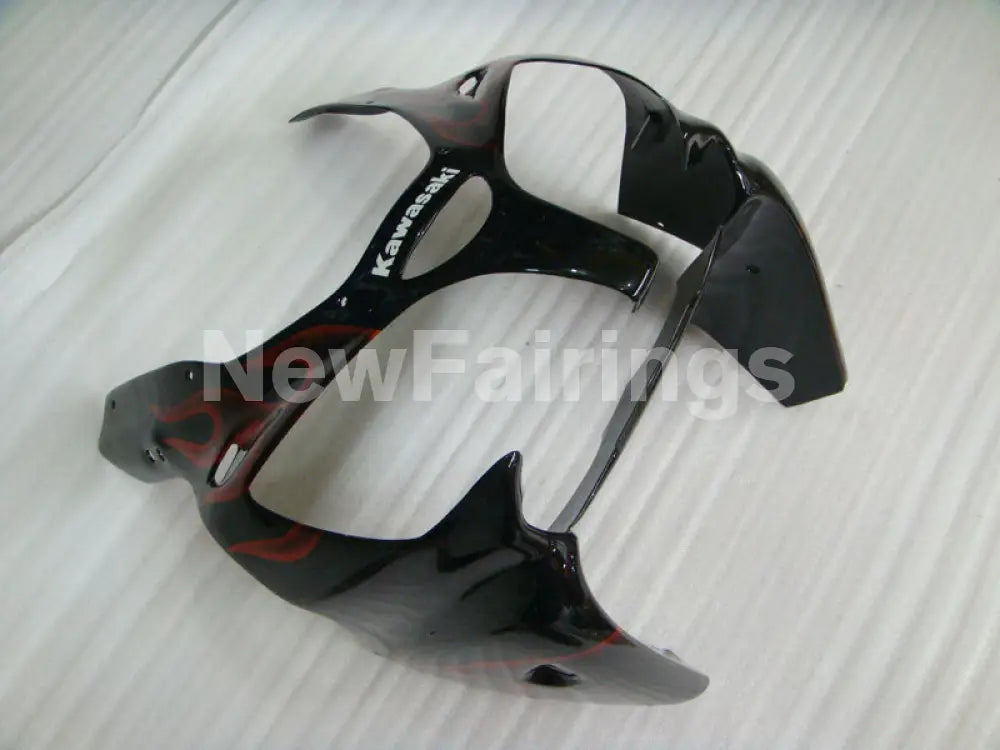 Black Red Flame NINJA ZX 6R 00 02 Fairing Kit Vehicles &