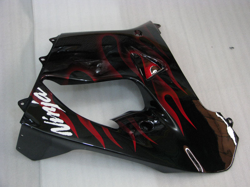 Black Red Flame - NINJA ZX-9R 00-01 Fairing Kit - Vehicles