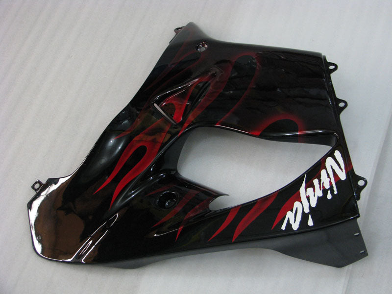 Black Red Flame - NINJA ZX-9R 00-01 Fairing Kit - Vehicles
