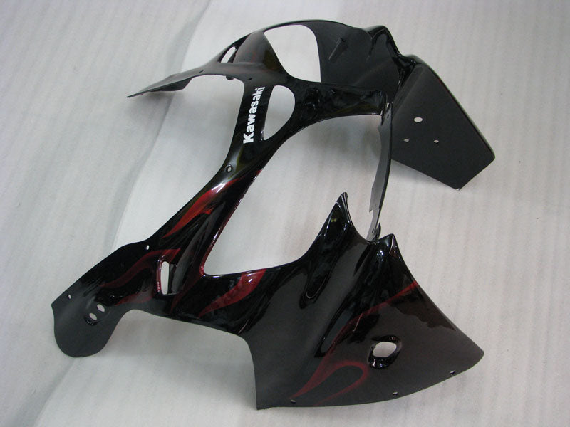 Black Red Flame - NINJA ZX-9R 00-01 Fairing Kit - Vehicles