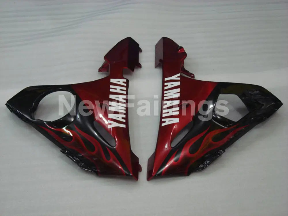 Black and Red Flame - YZF-R6 03-04 Fairing Kit Vehicles & Parts > Vehicle Parts & Accessories > Motor Vehicle Parts >