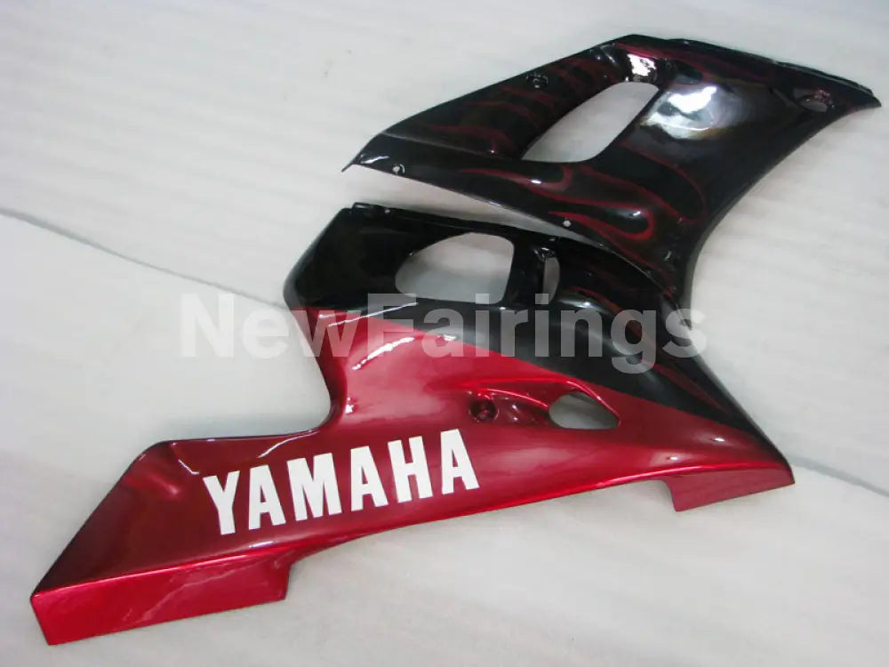Black and Red Flame - YZF-R6 98-02 Fairing Kit Vehicles & Parts > Vehicle Parts & Accessories > Motor Vehicle Parts >
