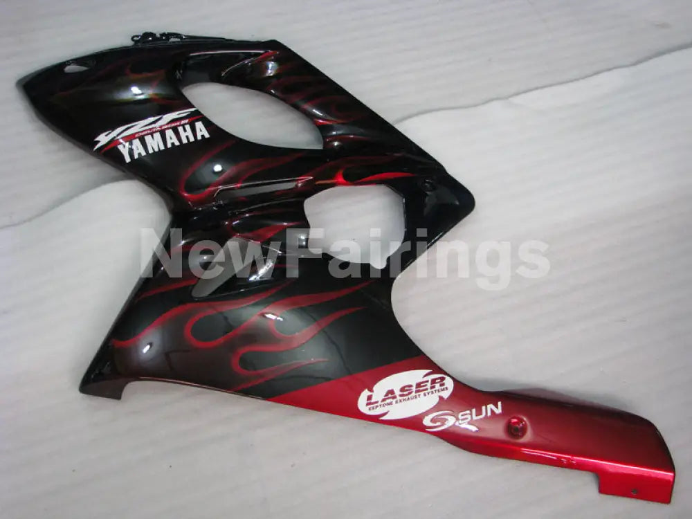 Black and Red Flame - YZF600R Thundercat 96-07 Fairing Kit Vehicles & Parts > Vehicle Parts & Accessories > Motor