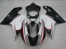 Load image into Gallery viewer, Black and White Factory Style - Ducati 848/1098/1198 07-11 Fairing Kit (Single Passenger Seat)