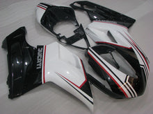 Load image into Gallery viewer, Black and White Factory Style - Ducati 848/1098/1198 07-11 Fairing Kit (Single Passenger Seat)