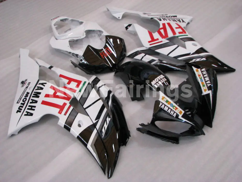 Black and White FIAT - YZF-R6 08-16 Fairing Kit Vehicles & Parts > Vehicle Parts & Accessories > Motor Vehicle Parts >