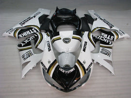 Black and White Lucky Strike - NINJA ZX-6R 05-06 Fairing