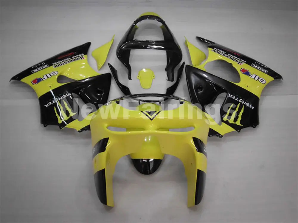 Black and Yellow Monster - NINJA ZX-6R 98-99 Fairing Kit Vehicles & Parts > Vehicle Parts & Accessories > Motor Vehicle