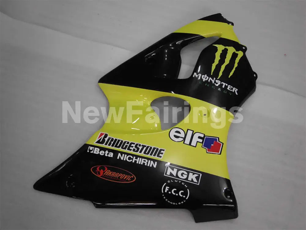 Black and Yellow Monster - NINJA ZX-6R 98-99 Fairing Kit Vehicles & Parts > Vehicle Parts & Accessories > Motor Vehicle