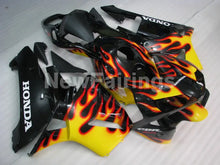 Charger l'image dans la galerie, Black and Yellow Red Flame - CBR600RR 03-04 Fairing Kit -