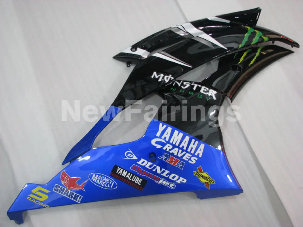 Blue and Black Monster - YZF-R6 08-16 Fairing Kit Vehicles & Parts > Vehicle Parts & Accessories > Motor Vehicle Parts