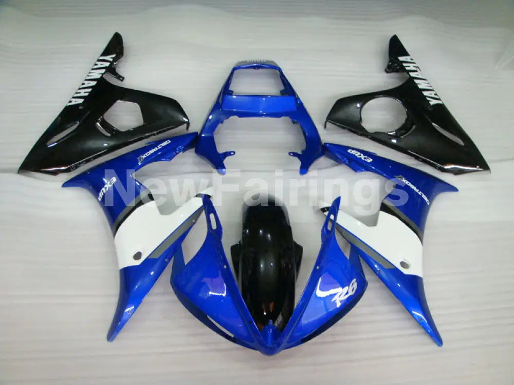 Blue and White Black Factory Style - YZF-R6 03-04 Fairing Kit Vehicles & Parts > Vehicle Parts & Accessories > Motor
