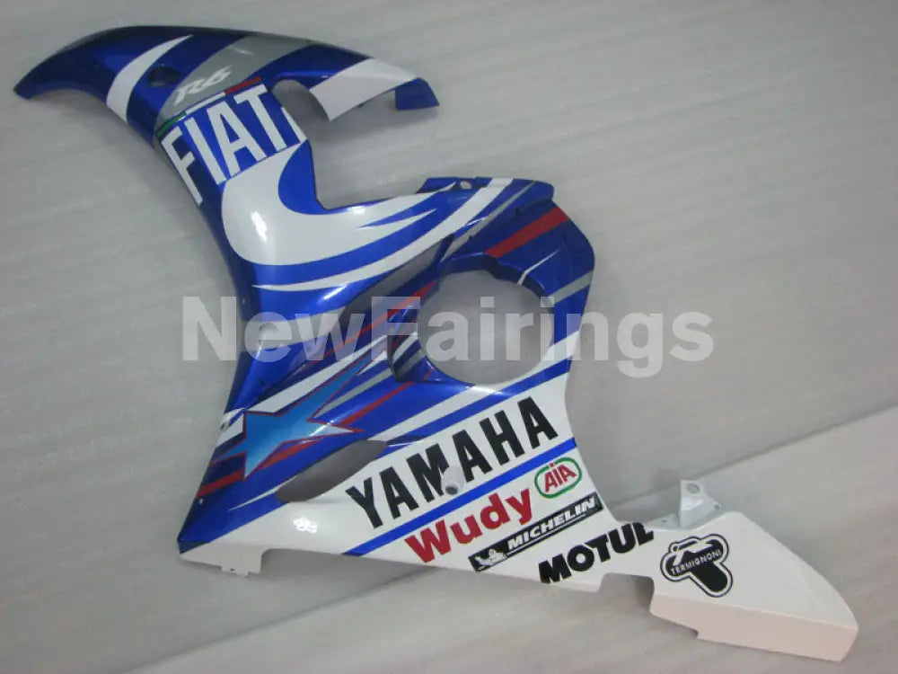 Blue and White FIAT - YZF-R6 03-04 Fairing Kit Vehicles & Parts > Vehicle Parts & Accessories > Motor Vehicle Parts >