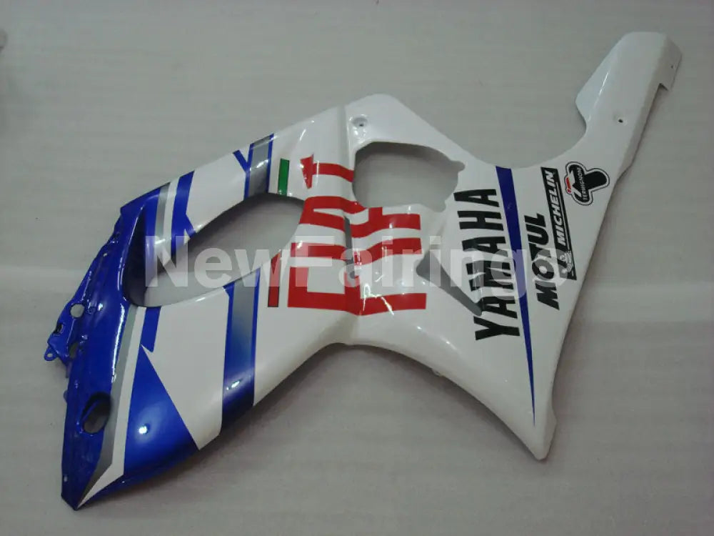 Blue and White FIAT - YZF600R Thundercat 96-07 Fairing Kit Vehicles & Parts > Vehicle Parts & Accessories > Motor