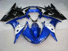 Load image into Gallery viewer, Blue Black and White Factory Style - YZF-R6 03-04 Fairing Kit