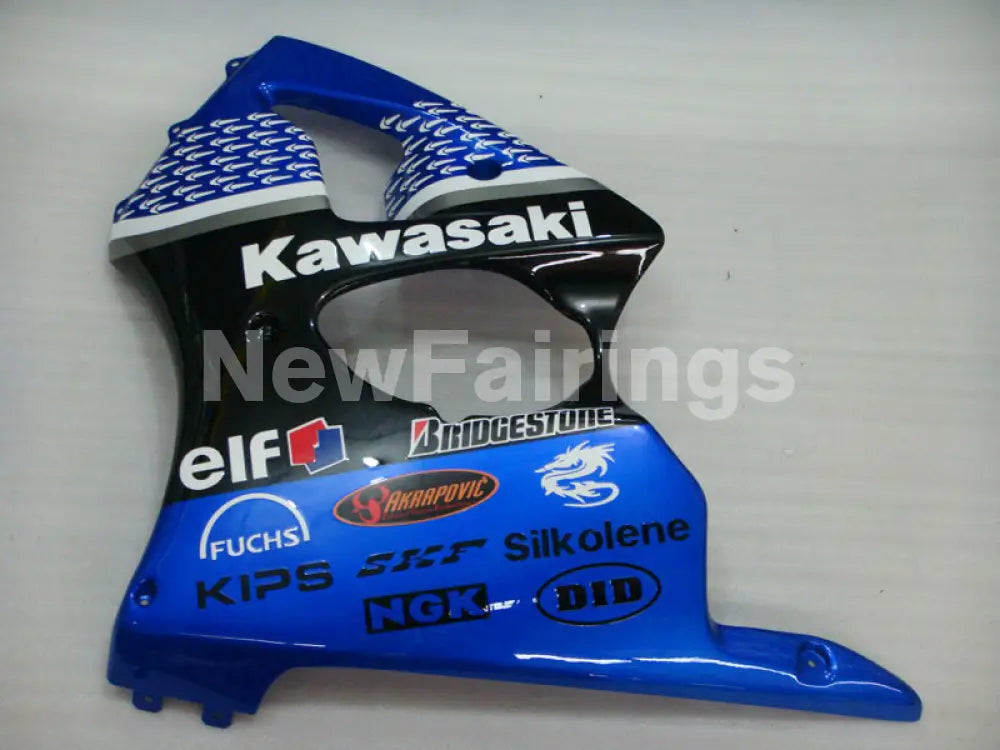 Blue and Black FUCHS NINJA ZX 6R 00 02 Fairing Kit Vehicles