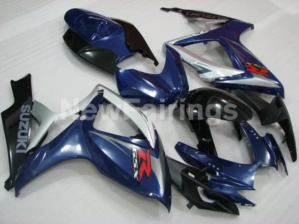 Blue Silver and Black Factory Style - GSX-R600 06-07 Fairing Kit
