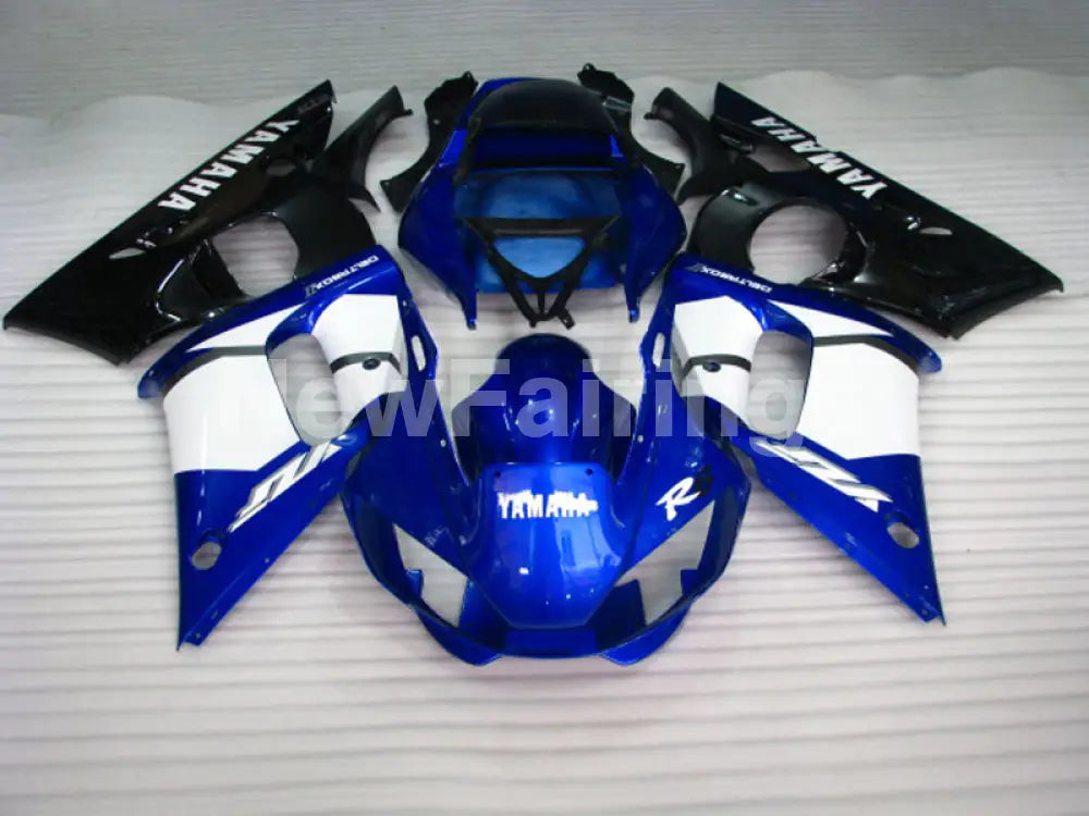 Blue and White Black Factory Style - YZF-R6 98-02 Fairing Kit Vehicles & Parts > Vehicle Parts & Accessories > Motor