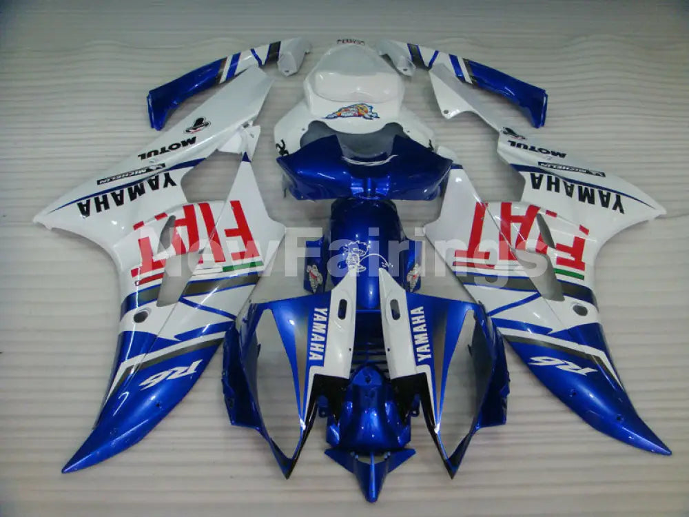 Blue White FIAT - YZF-R6 06-07 Fairing Kit Vehicles & Parts > Vehicle Parts & Accessories > Motor Vehicle Parts > Motor