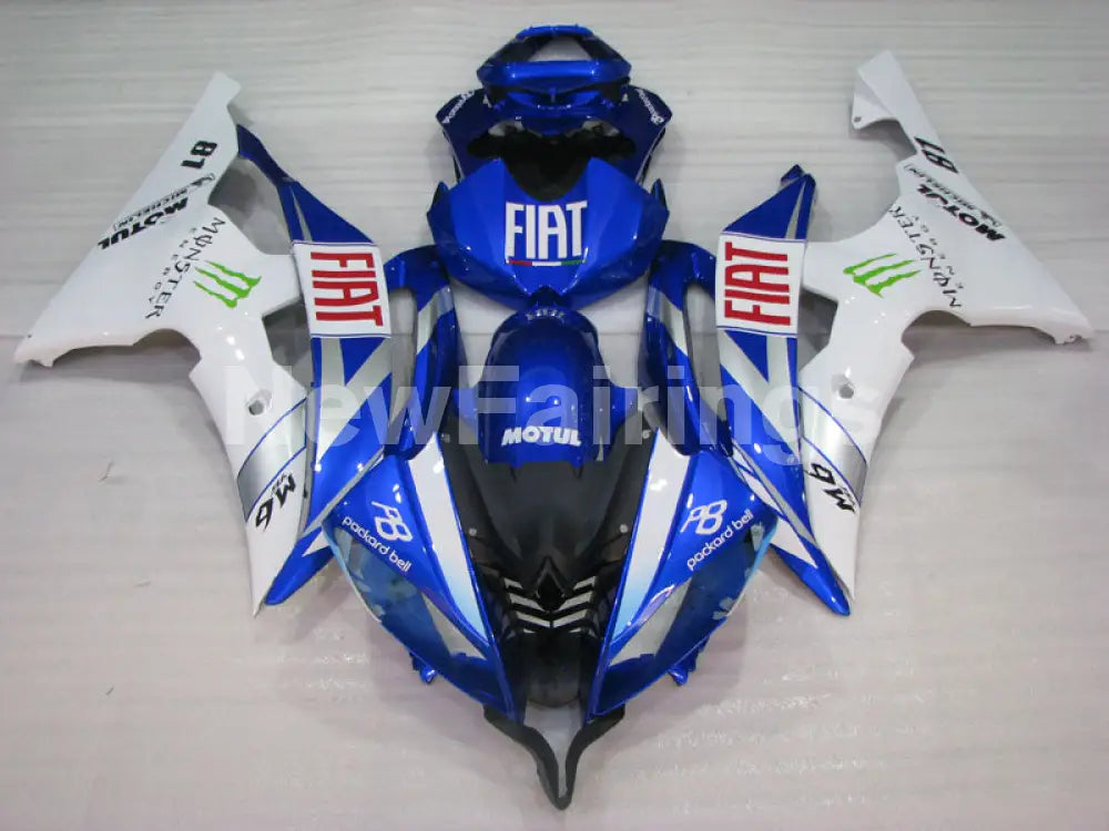 Blue White FIAT - YZF-R6 08-16 Fairing Kit Vehicles & Parts > Vehicle Parts & Accessories > Motor Vehicle Parts > Motor