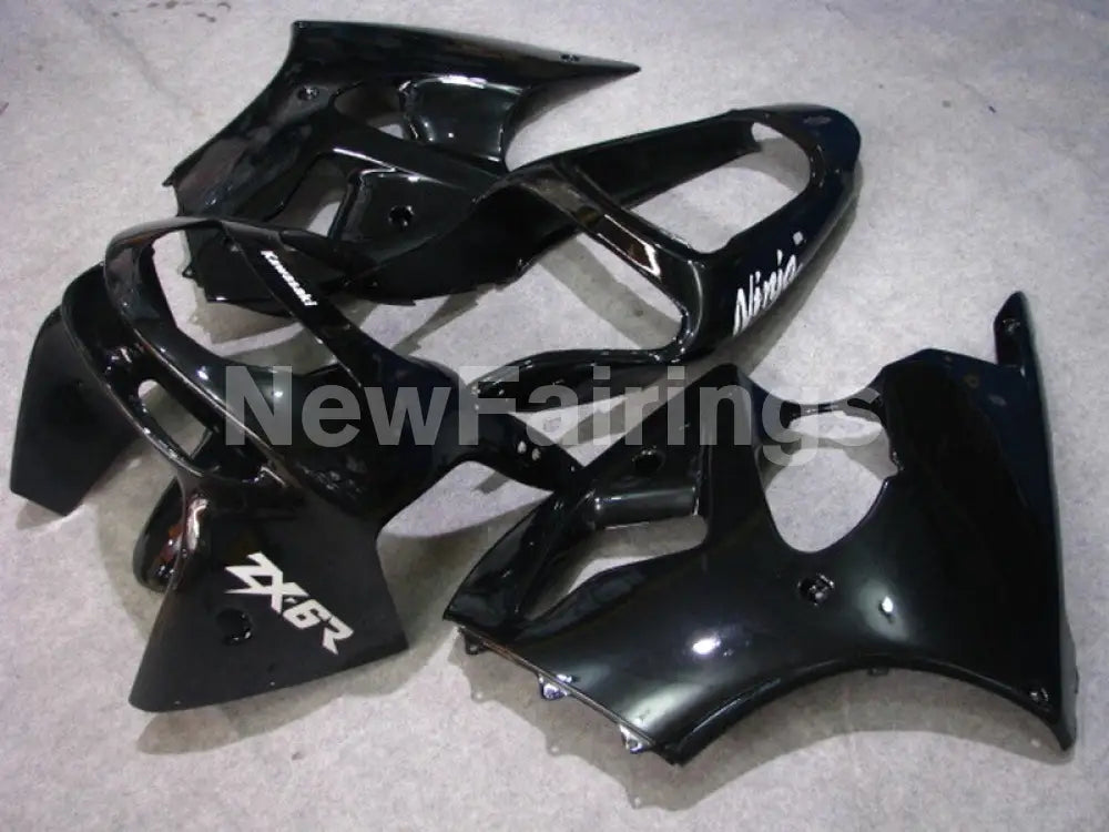 Gloss Black Factory Style - NINJA ZX-6R 98-99 Fairing Kit Vehicles & Parts > Vehicle Parts & Accessories > Motor