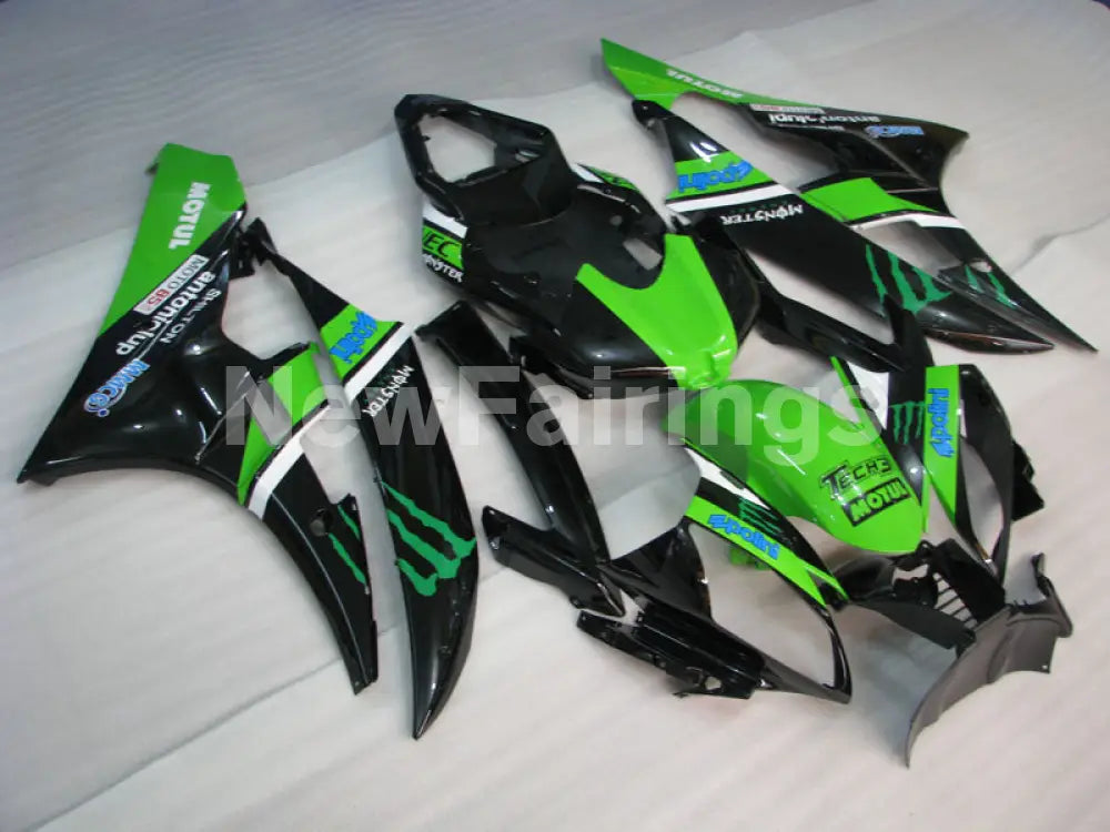 Green and Black Monster - YZF-R6 06-07 Fairing Kit Vehicles & Parts > Vehicle Parts & Accessories > Motor Vehicle Parts