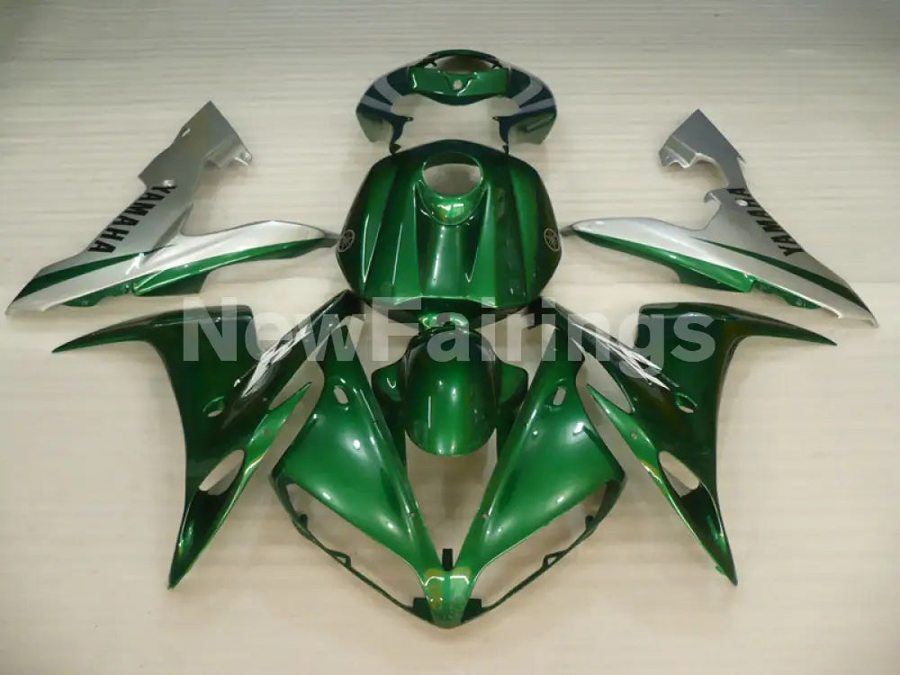 Green and Silver Factory Style - YZF-R1 04-06 Fairing Kit