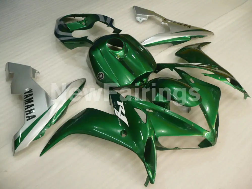 Green and Silver Factory Style - YZF-R1 04-06 Fairing Kit