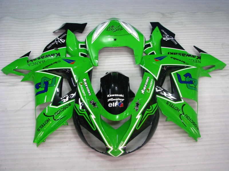 Green and Black alpinestars - NINJA ZX-10R 06-07 Fairing Kit
