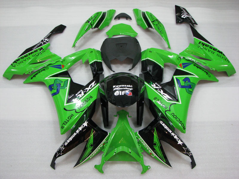 Green and Black alpinestars - NINJA ZX-10R 08-10 Fairing Kit