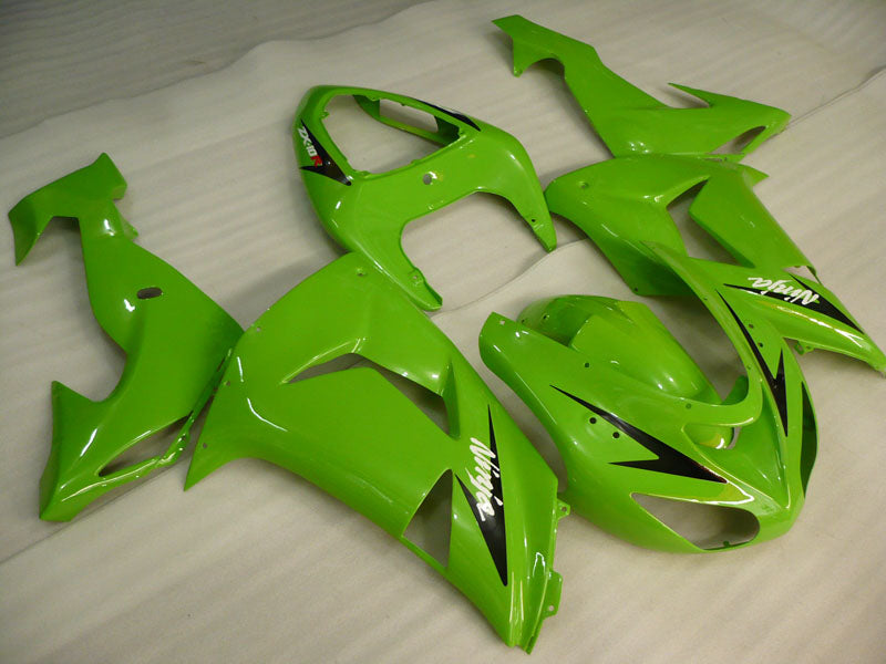Green and Black Factory Style - NINJA ZX-10R 06-07 Fairing Kit
