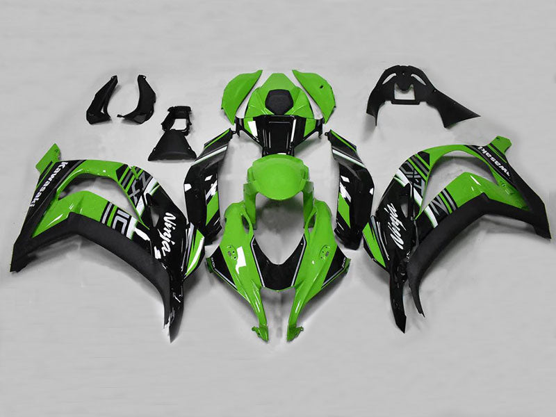 Green with Black Factory Style - NINJA ZX-10R 16-20 Fairing Kit
